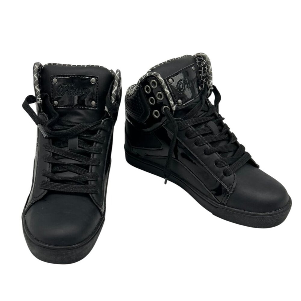 Pastry Youth High-Top Dance Sneakers Size 5M Black Leather Lace Up Casual Gorp